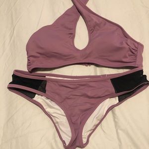 Purple Cross Top Bikini